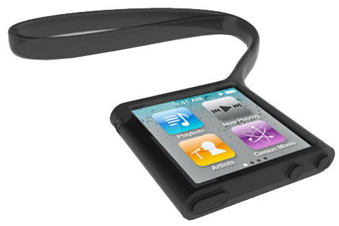 Чехол-брелок Griffin Wristlet для планшета Apple iPod Nano 6, силикон, черный (GB02018)