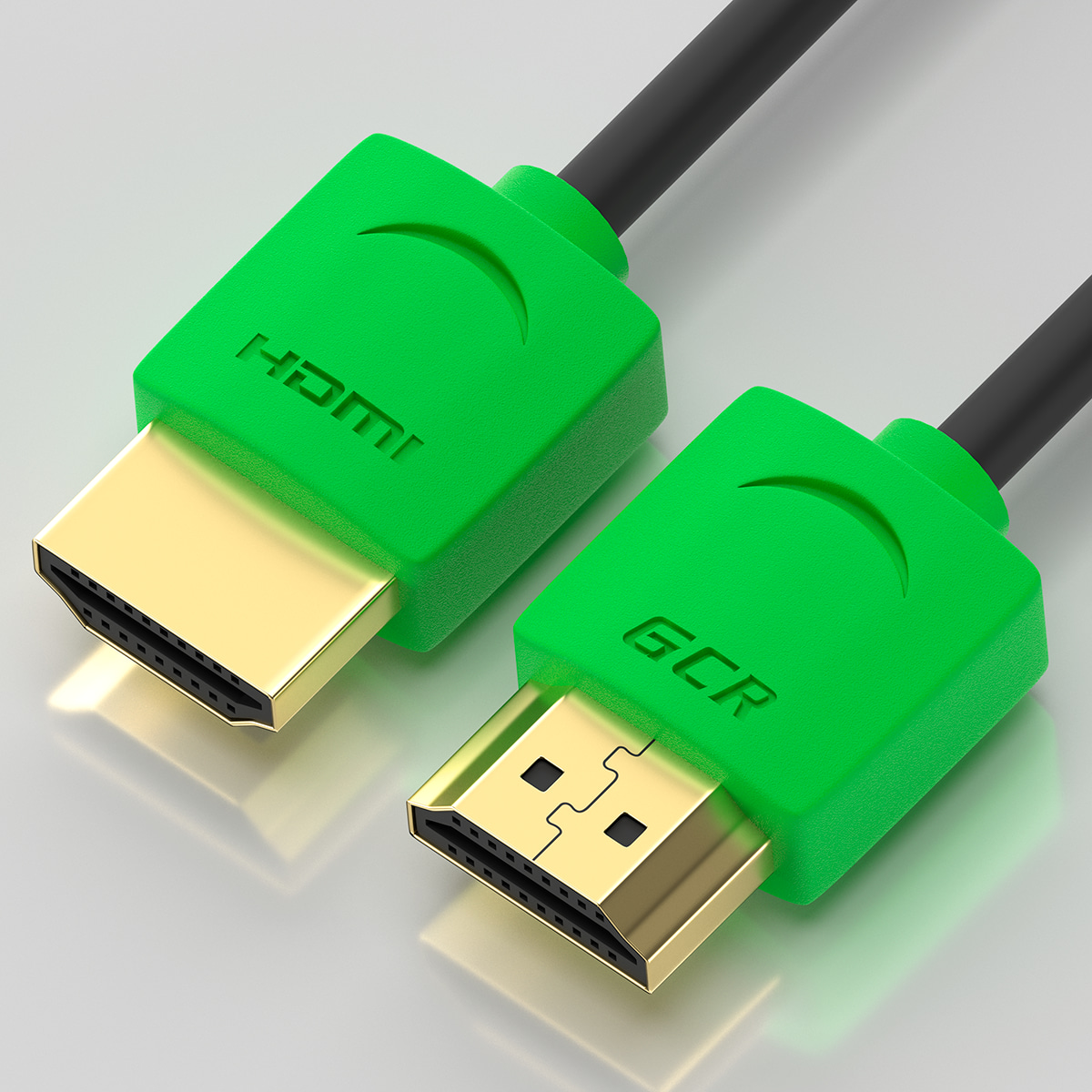 

Кабель HDMI(19M)-HDMI(19M) v2.0 4K, экранированный, 50 см, черный/зеленый GCR SLIM GCR-HM502 (GCR-51579), GCR-HM502
