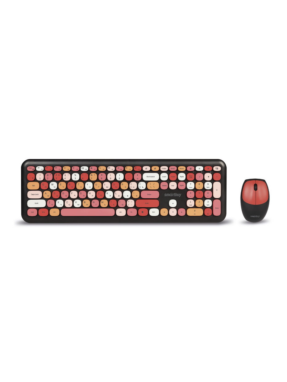 Клавиатура + мышь SmartBuy 666395, беспроводная, USB, черный (SBC-666395AG-K)