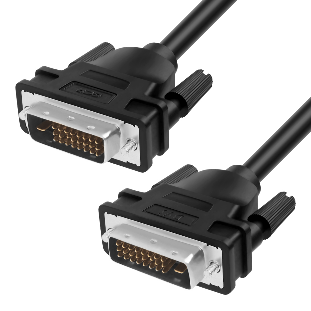 

Кабель DVI-D(25M)-DVI-D(25M) Dual Link, экранированный, 1 м, черный GCR GCR-DM2DMC (GCR-DM2DMC-1.0m), GCR-DM2DMC