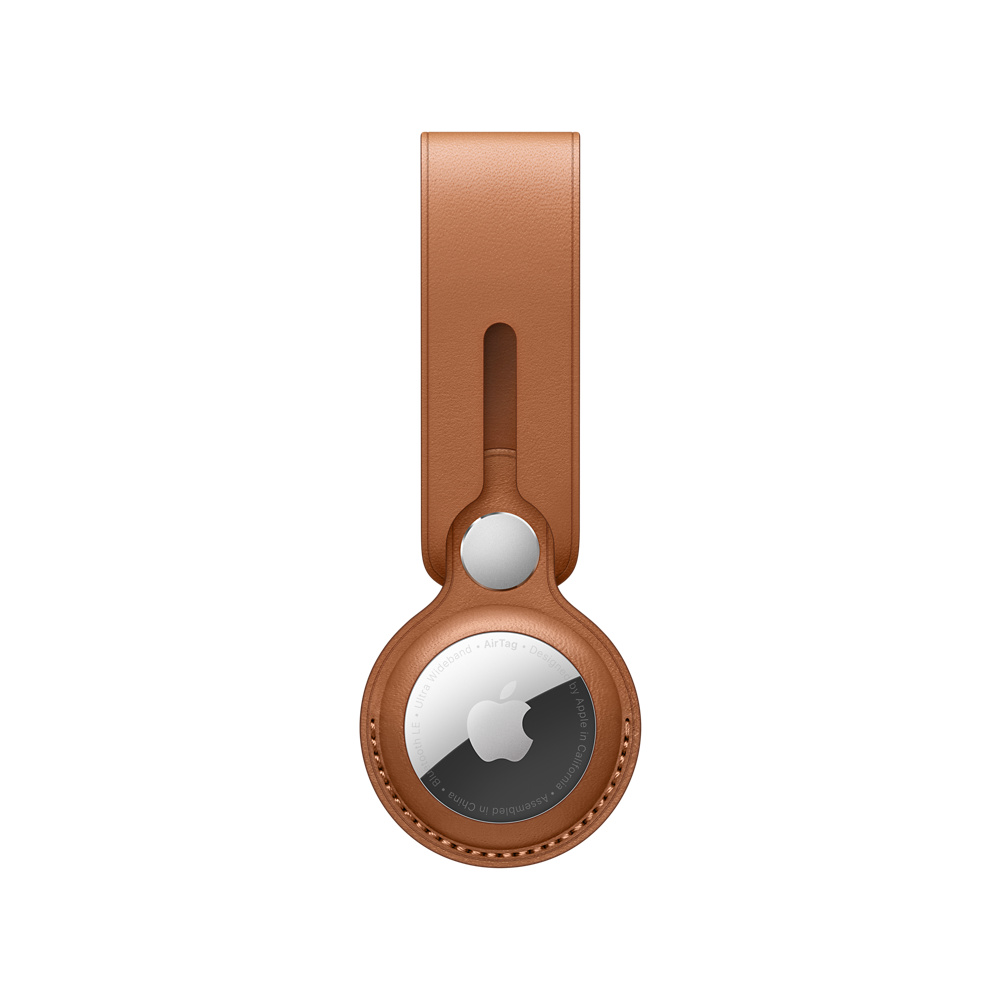 

Брелок для метки AirTag Apple Leather Loop, кожа, золотисто-коричневый (MX4A2ZM/A), Leather Loop