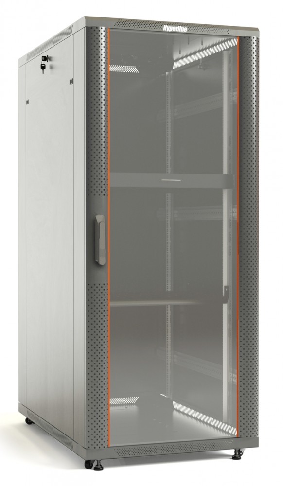 

Шкаф телекоммуникационный напольный 32U 600x600 мм, стекло/перфорация, серый, разборный, Hyperline TTB (TTB-3266-AS-RAL7035)