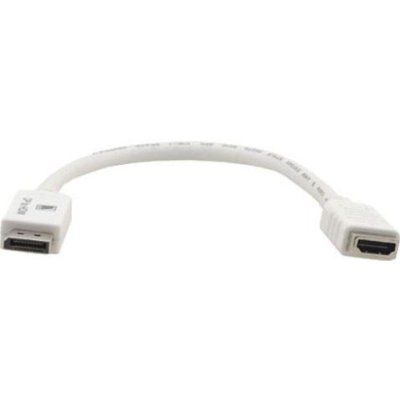 

Кабель DisplayPort(20M)-HDMI(19F) 4K, экранированный, 30 см, белый Kramer (ADC-DPM/HF)