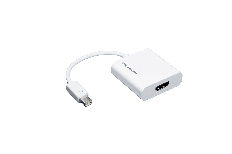 

Переходник (адаптер) HDMI(19F)-Mini DisplayPort(M) 4K, экранированный, белый Kramer (ADC-MDP/HF/UHD)
