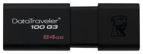 

Флешка 64Gb USB 3.0 Kingston DataTraveler DataTraveler 100 G3, черный (DT100G3/64Gb), DataTraveler 100 G3