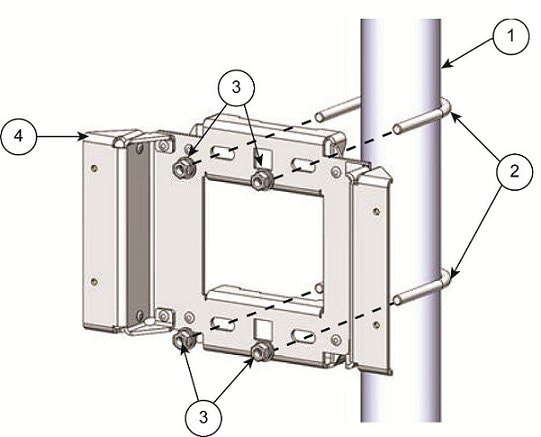 

Крепление Cisco IW3700 Series Pole-Mount Kit, 2" to 3" (AIR-ACCPMK3700=), Pole Mounting Bracket