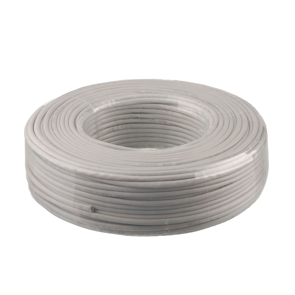 

Витая пара UTP кат.5e, 4 пары, CU, 0.51 мм, 100м., внутренний, одножильный, серый, ATcom (AT5800)