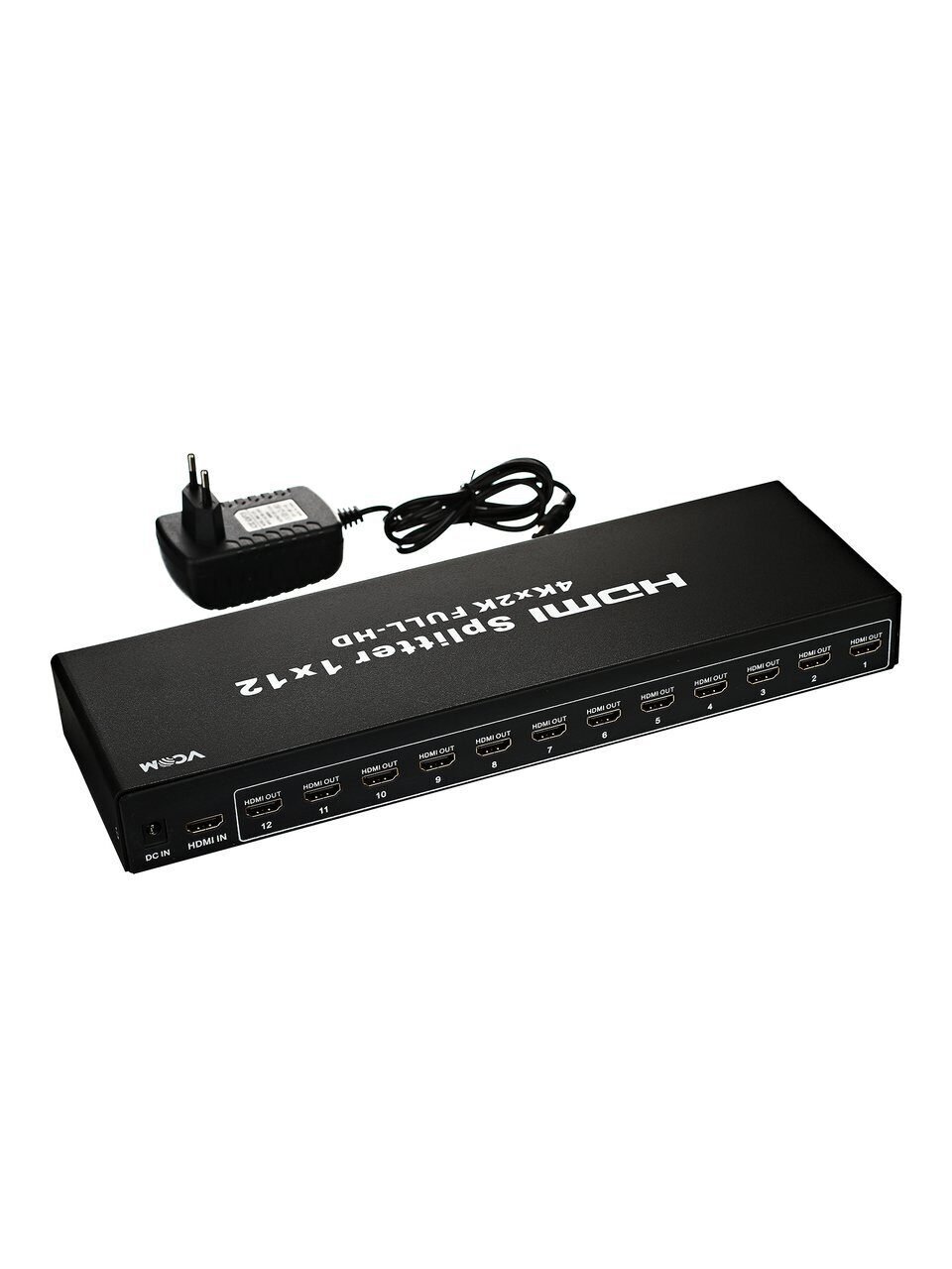 

Разветвитель HDMI(19F)-12xHDMI(19F) v1.4 4K, черный VCOM (DD4112)