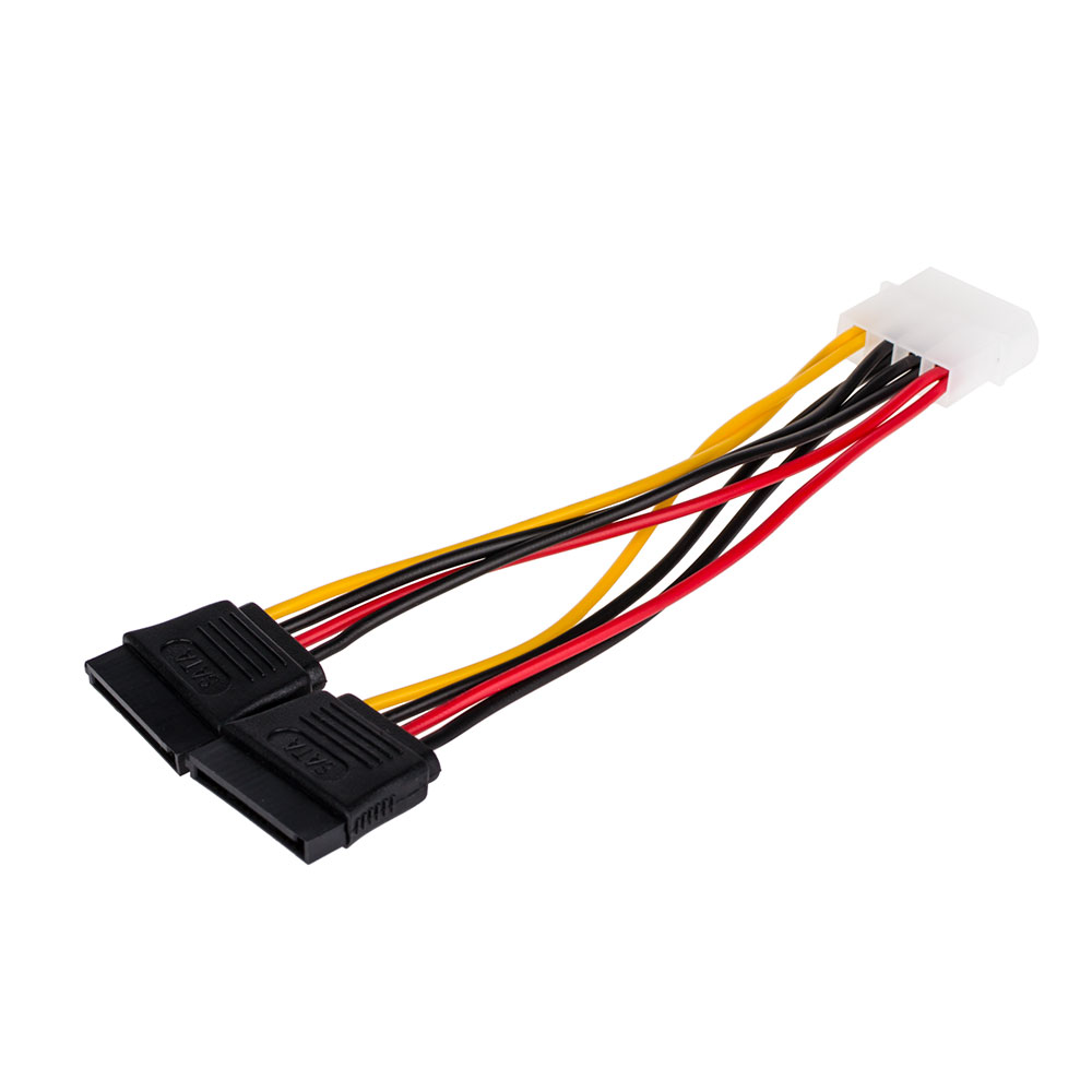 Кабель-переходник питания (адаптер) SATA-2xMolex(F) ATCOM 20 см