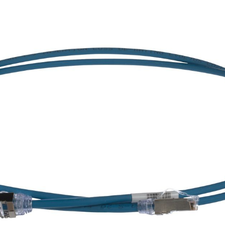 Патч-корд FTP кат.6a, 1м, RJ45-RJ45, синий, LSZH, экранированный, PANDUIT (STP28X1MBU)