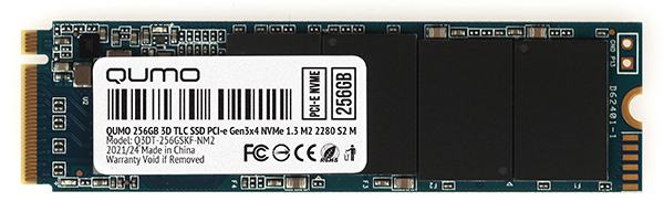 

Твердотельный накопитель (SSD) Qumo 256Gb Novation 3D TLC, 2280, M.2, NVMe (Q3DT-256GSKF-NM2)