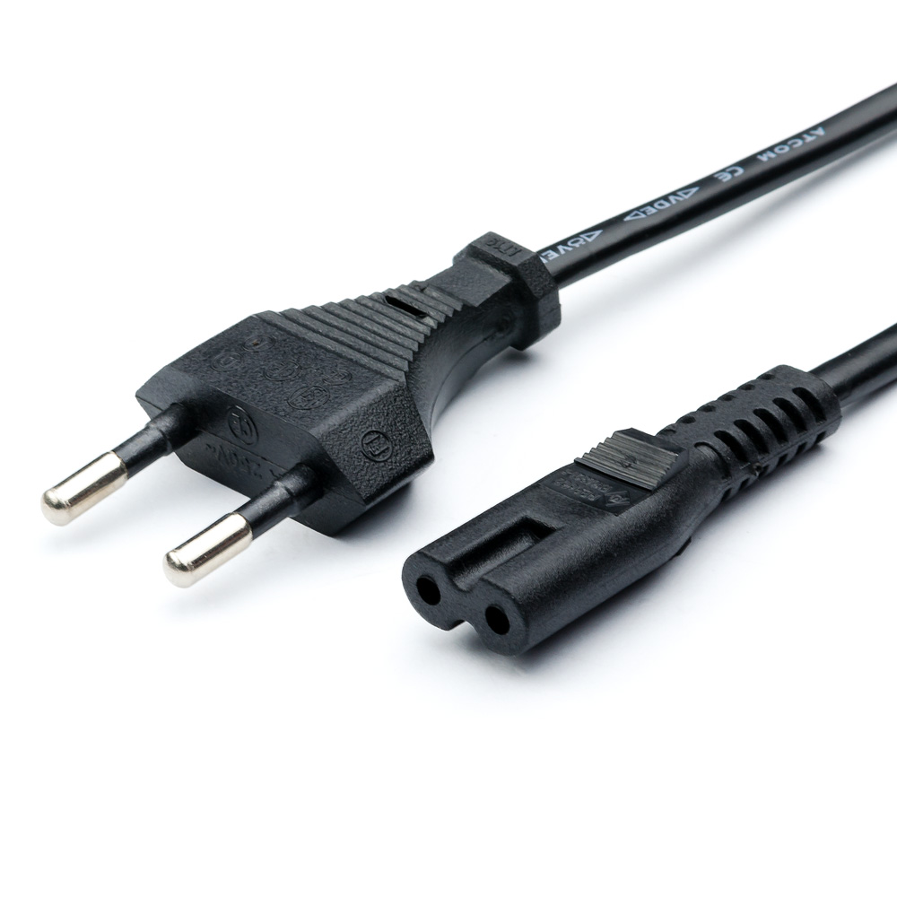 

Кабель питания Europlug(M)-IEC-320-C7, 6A, 3м, черный ATCOM AT16348 (AT16348), AT16348