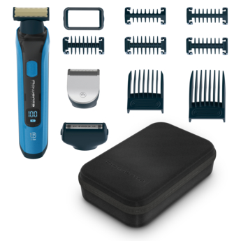 

Триммер Rowenta Forever Sharp Ultimate TN6200F4 XPERT, Дисплей, режимов 15, насадок 7, синий (TN6200F4), TN6200F4 XPERT