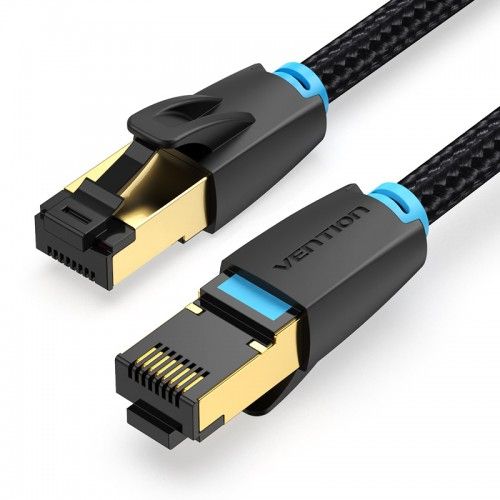 

Патч-корд SFTP кат.8, 2 м, RJ45-RJ45, черный, CU, экранированный, Vention IKGB (IKGBH), IKGB