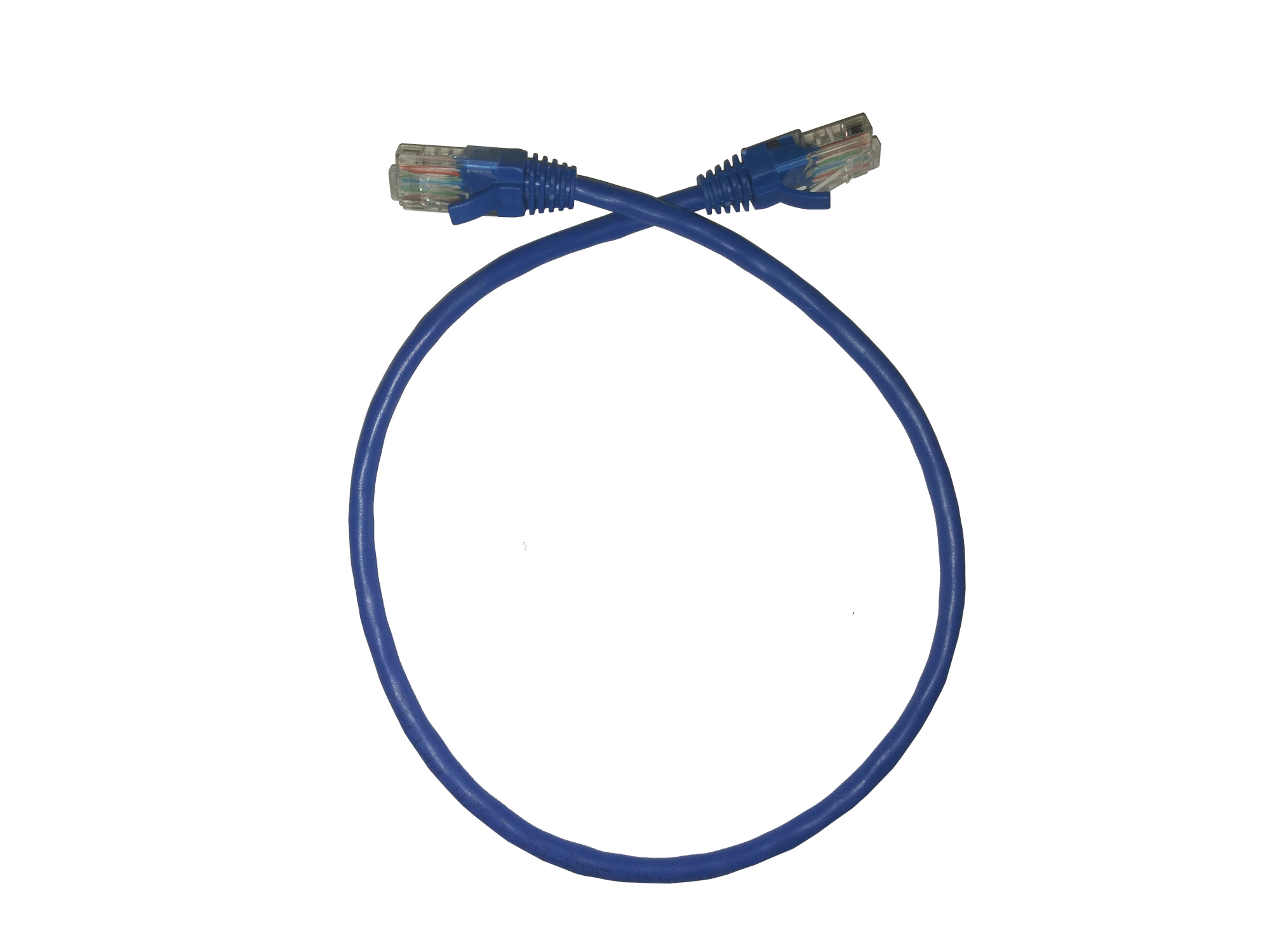 Патч-корд UTP кат.5e, 0.5м, RJ45-RJ45, синий, LSZH, Technolink (TC.CCA.UTP.5e-0.5m-5-lszh / 58004)