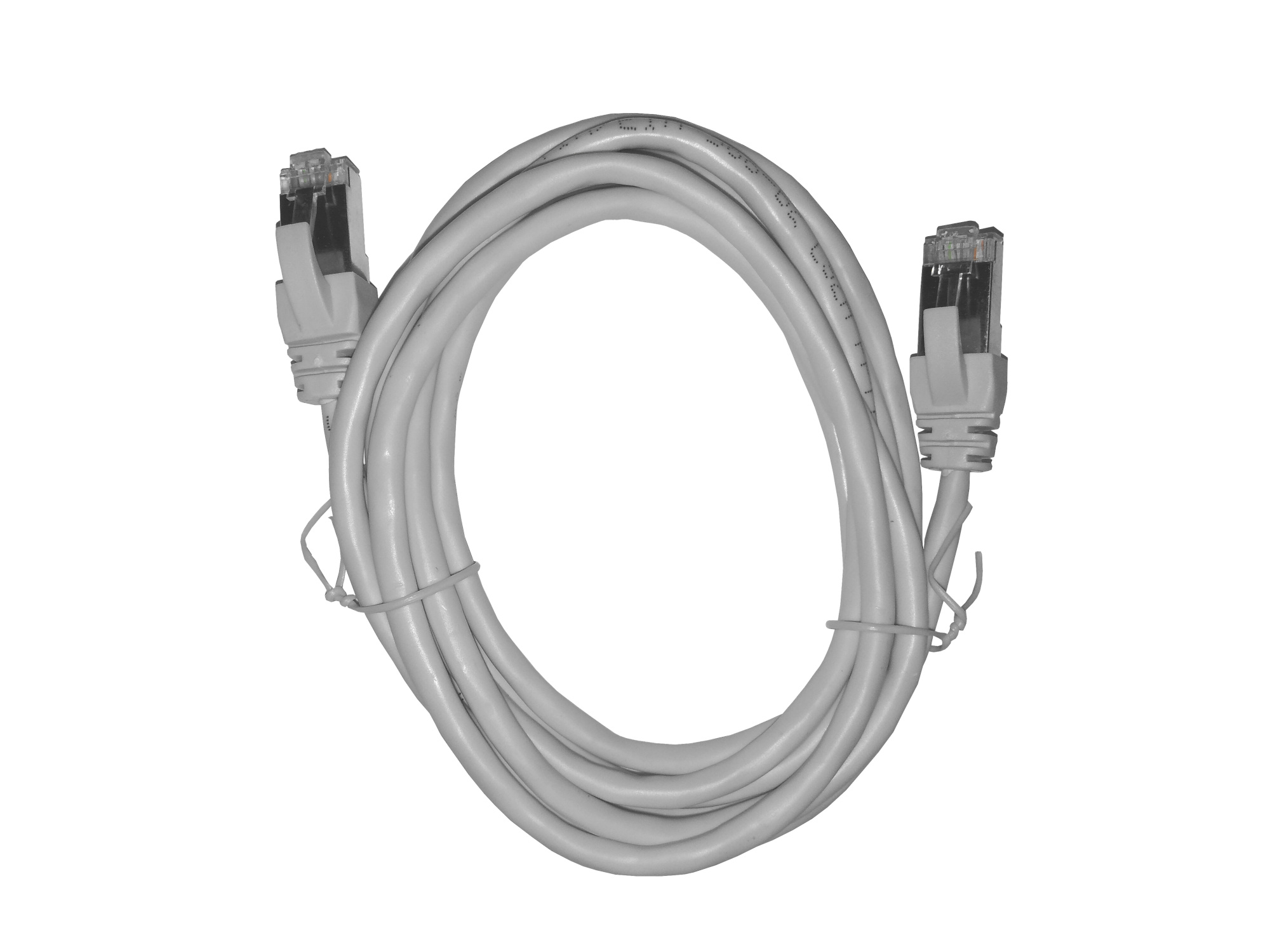 Патч-корд FTP кат.5e, 2м, RJ45-RJ45, серый, LSZH, экранированный, Technolink (T.BC.FTP.5e-2.0m-2-lszh / 58014)