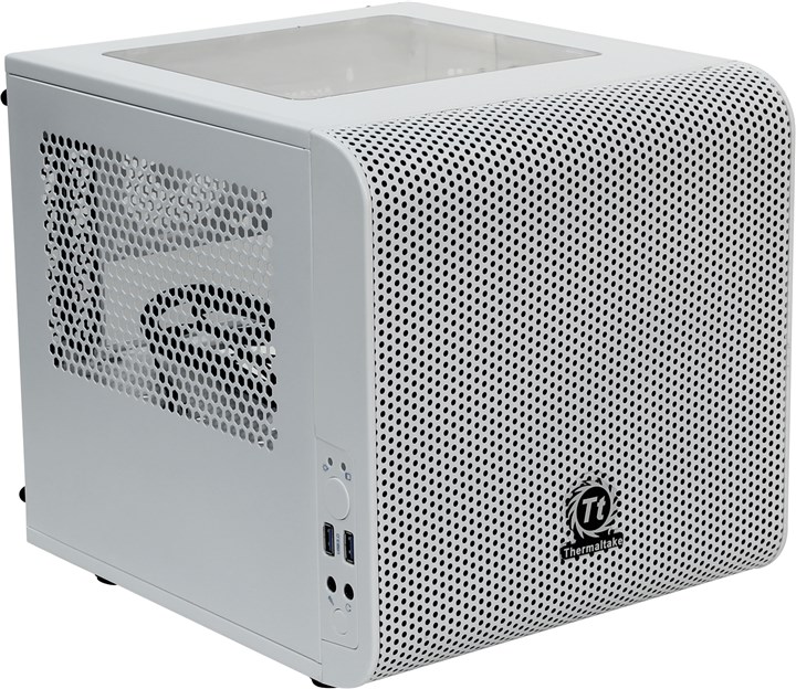 Корпус Thermaltake Core V1, mini-ITX, Mini-Tower, 2xUSB 3.0, белый, Без БП (CA-1B8-00S6WN-01) Плохая упаковка