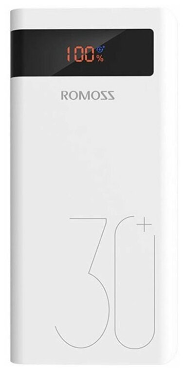 

Портативный аккумулятор (Powerbank) Romoss Sense 8P+ (PHP30 PRO), 30000 мА·ч, 3xUSB, 3А, Type-C, QC, белый (PHP30 PRO), Sense 8P+ (PHP30 PRO)