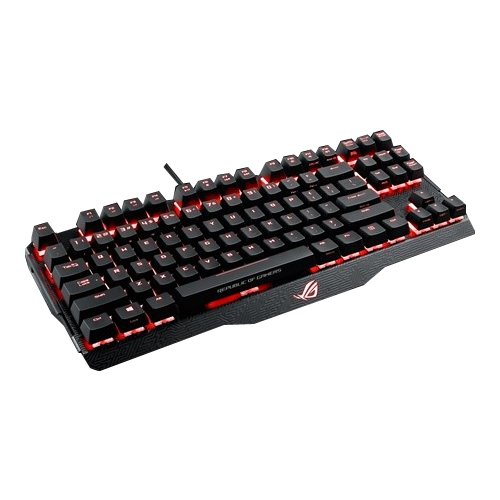 Клавиатура проводная ASUS ROG Claymore Core Brown Switches, механическая, Cherry MX RGB Brown, подсветка, USB, черный (90MP00E1-B0RA00) Плохая упаковка