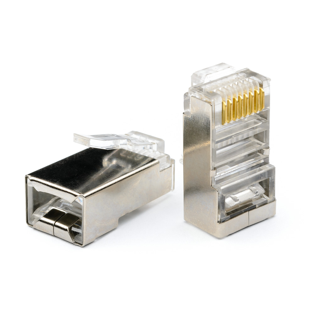 

Коннектор RJ-45 8P8C категория 5e, экранированный, 100шт., Atcom AT10698 (AT10698), AT10698