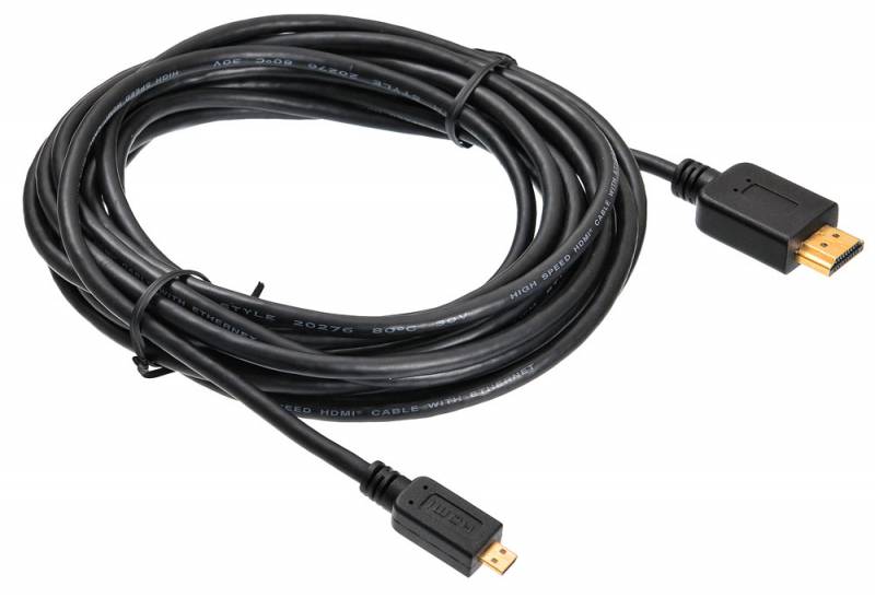 

Кабель HDMI(19M)-Micro HDMI(19M) v1.4 4K, 5 м, черный Buro (817229)