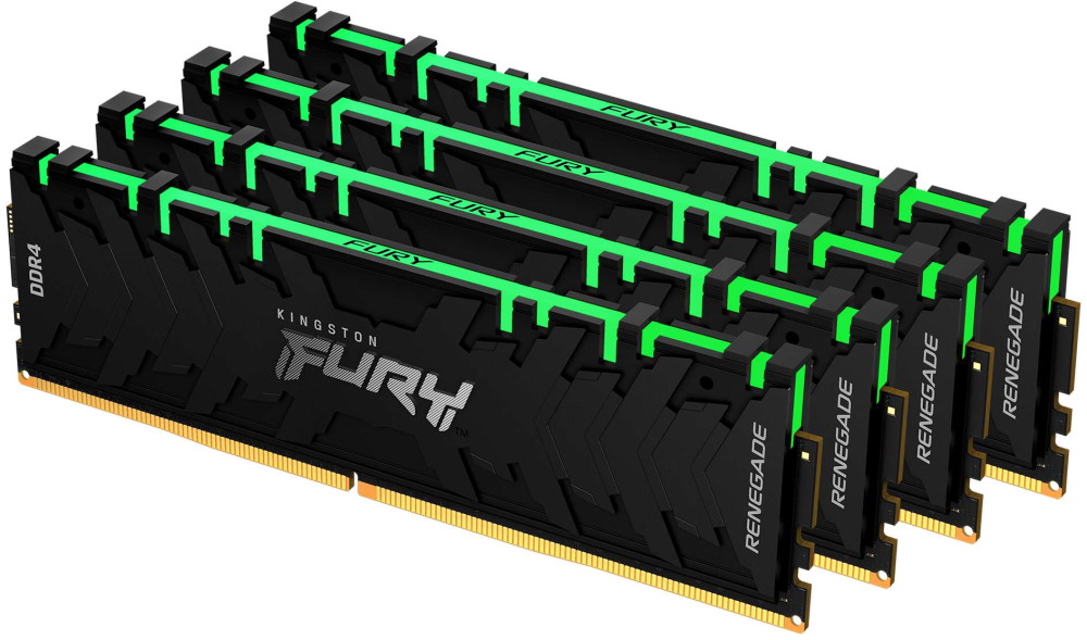 

Комплект памяти DDR4 DIMM 128Gb (4x32Gb), 3600MHz, CL18, 1.35 В, Kingston, FURY Renegade RGB (KF436C18RBAK4/128), KF436C18RBAK4/128
