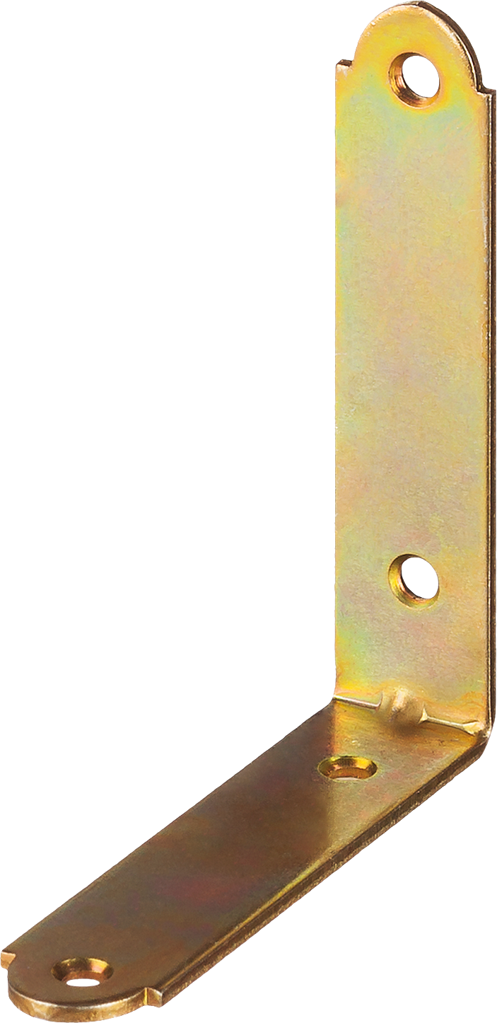 Уголок мебельный ЗУБР МАСТЕР УМ-2.0, 7.5 см x 7.5 см x 1.7 см, 2 мм, желтый цинк, 1 шт. (31031-75)