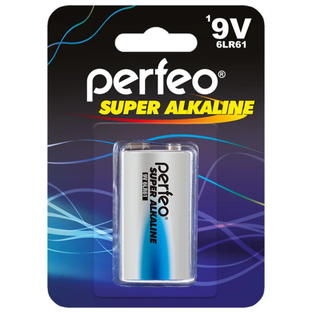 

Батарея Perfeo Super Alkaline, 6LR61, 9V, 1шт. (PF 6LR61/1BL)
