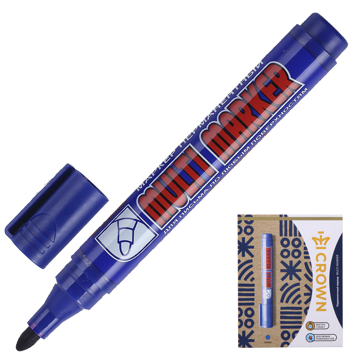 

Маркер перманентый MUNHWA Marker, синий (CPM-800)