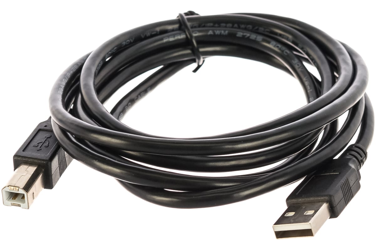 Кабель USB(Am)-USB(Bm), 1.8 м, черный, PERFEO