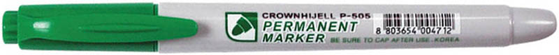 Маркер перманентый Crown, зеленый (P-505)