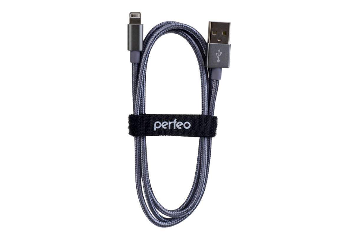 

Кабель Lightning 8-pin-USB, 1м, серебристый PERFEO ( I4305 / 30010746)