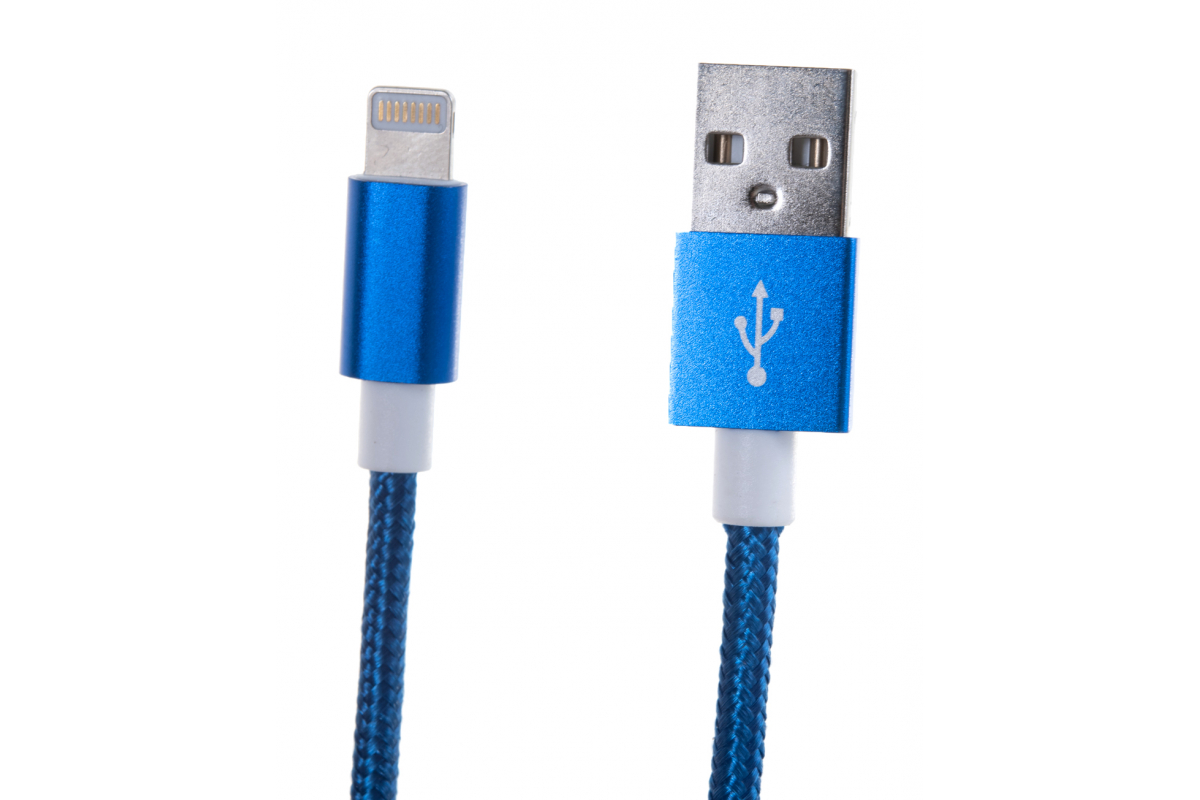 

Кабель Lightning 8-pin-USB, 1м, синий PERFEO (I4311 / 30010752)