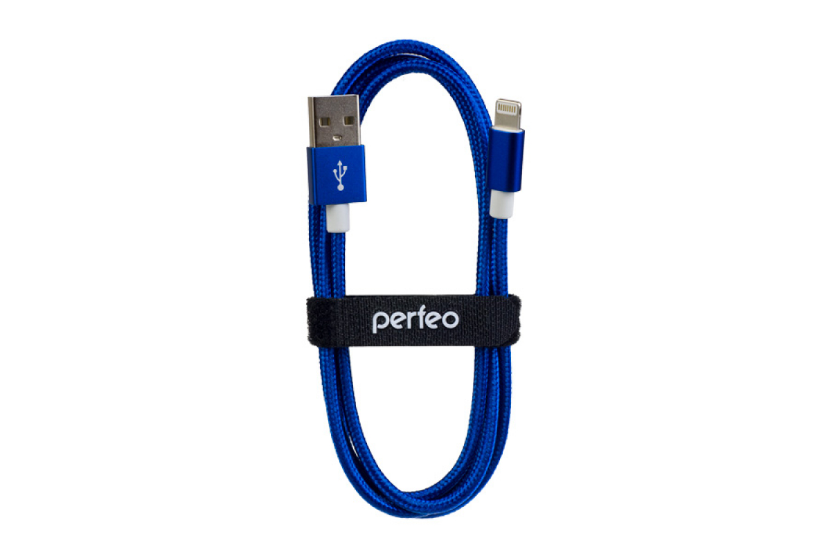 

Кабель Lightning 8-pin-USB, 3м, синий PERFEO (I4312 / 30010753)
