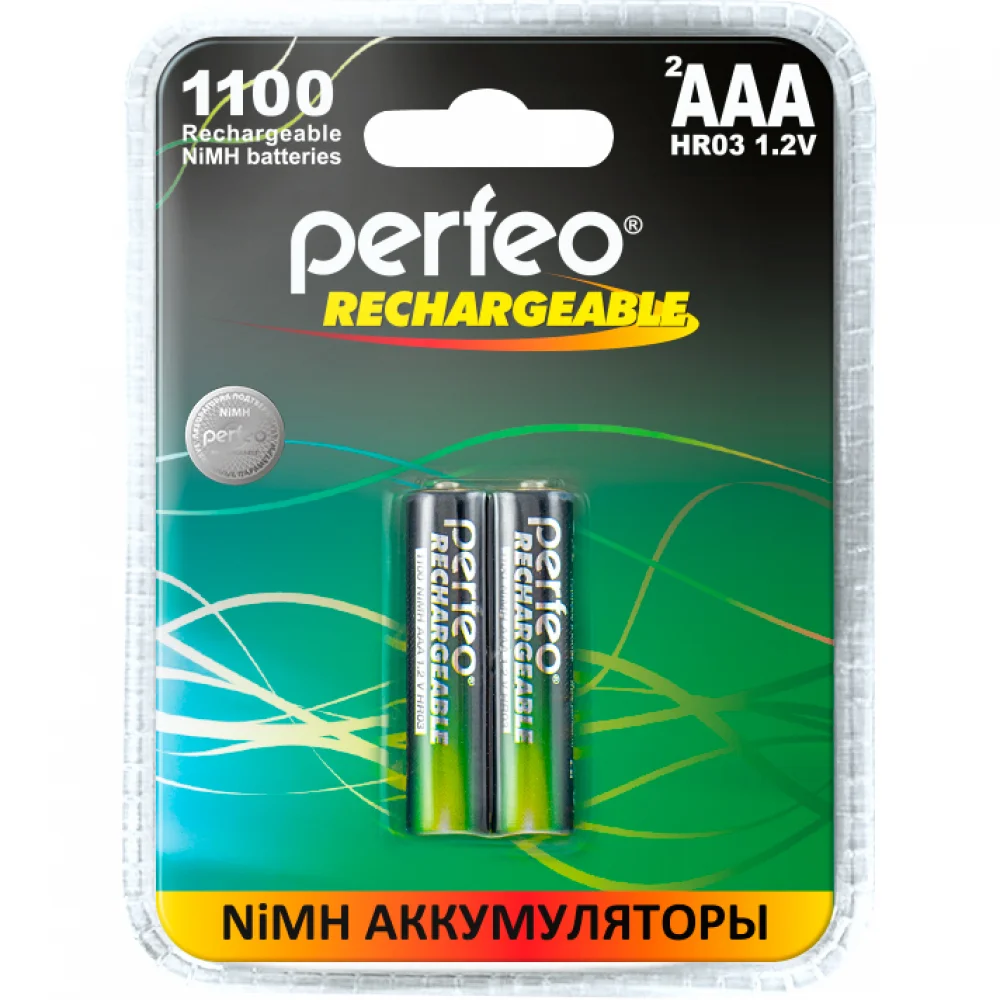 Аккумулятор PERFEO, AAA1100mAh/2BL, AAA, 1.1 А·ч, 2 шт