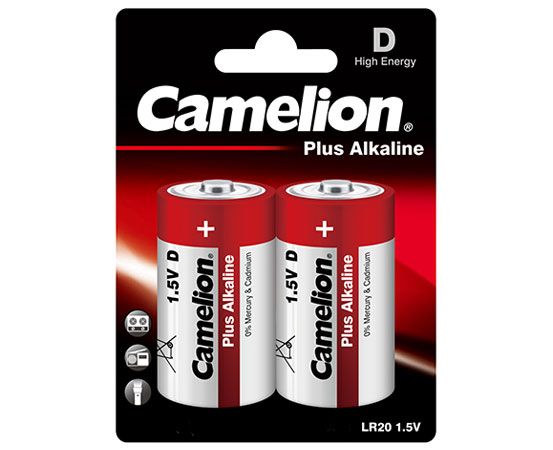 Батарея Camelion LR20-BP2, D/LR20, 1.5V, 2шт - фото 1