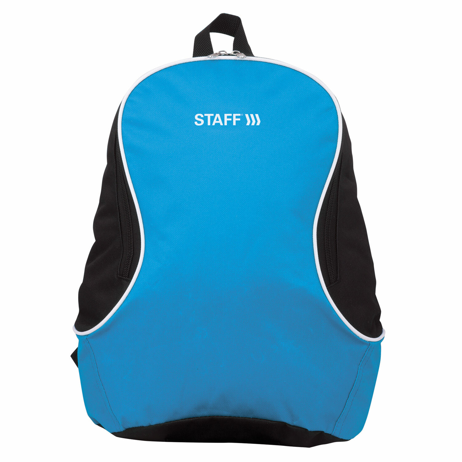 

Рюкзак STAFF Flash, 1 отделение, чёрный/голубой (226373)