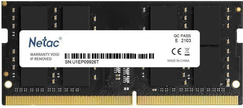 

Память DDR4 SODIMM 16Gb, 3200MHz, CL22, 1.2 В, Netac, Basic (NTBSD4N32SP-16), NTBSD4N32SP-16