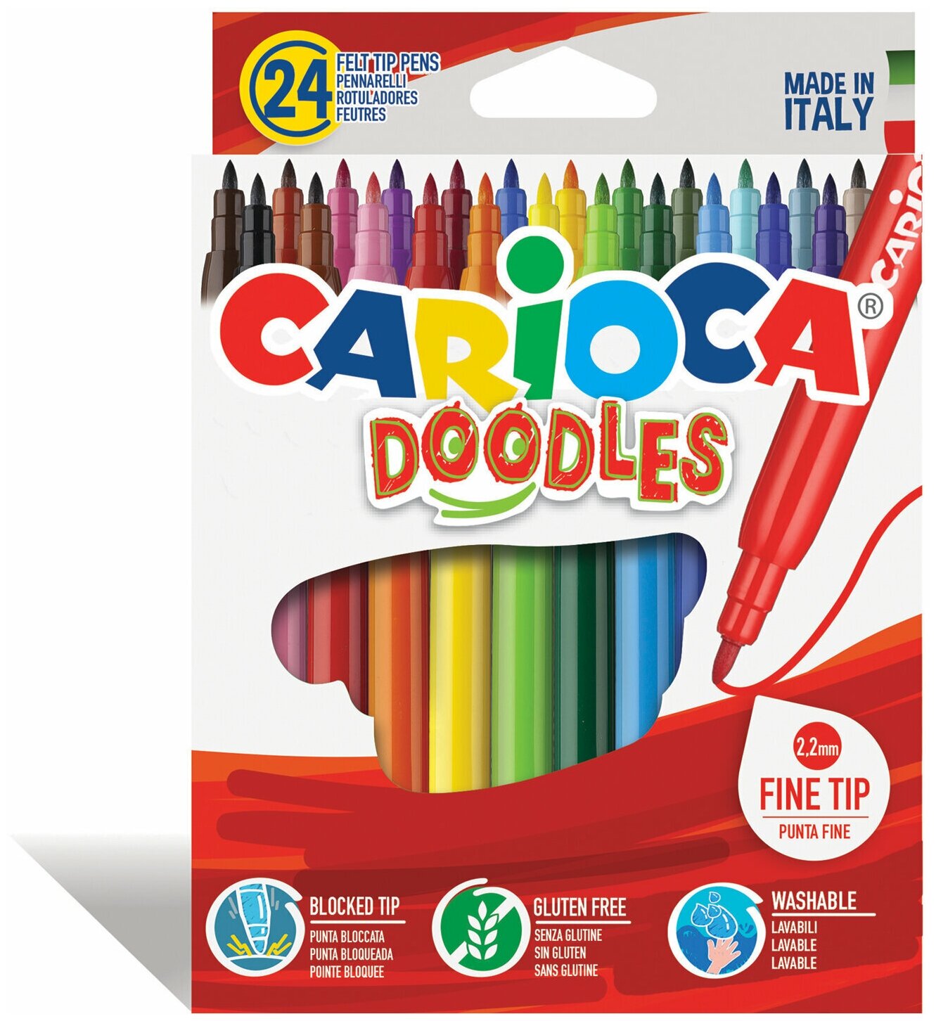 

Фломастеры смываемые Carioca Doodles, 24 шт. (42315), Doodles