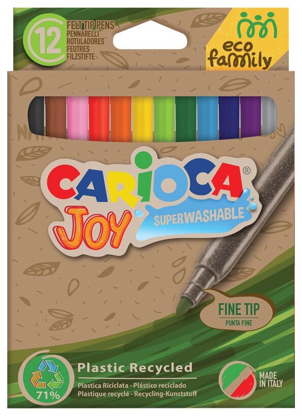 

Фломастеры Carioca Joy Eco Family, 12 шт. (43100), Joy Eco Family