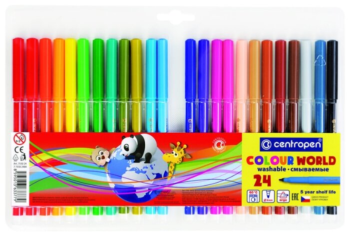 

Фломастеры Centropen Colour World, 24 шт. (7550/24TP), Colour World