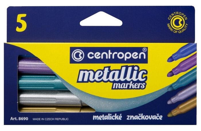 

Фломастеры Centropen Metallic, 5 шт. (8690/5KK), Metallic