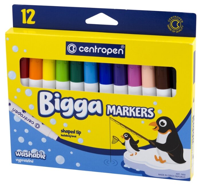 

Фломастеры Centropen Bigga Markers, 12 шт. (7650/8KK), Bigga Markers