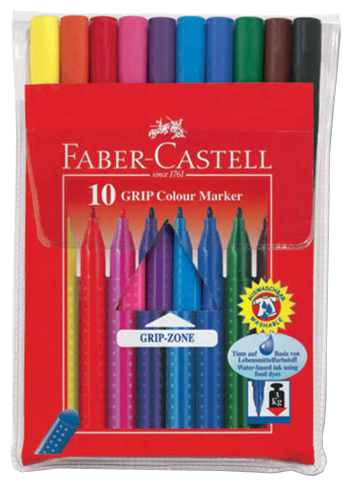 

Фломастеры Faber-Castell Grip, 10 шт. (155310), Grip