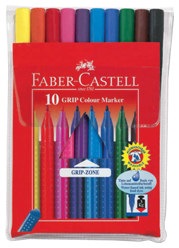 Фломастеры Faber-Castell Grip, 10 шт. (155310)