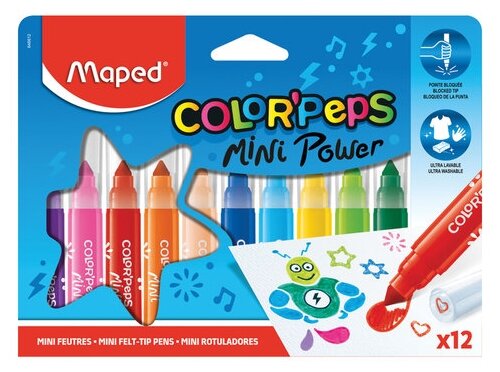 

Фломастеры Maped Color Peps Jumbo Mini, 12 шт. (846612), Color Peps Jumbo Mini