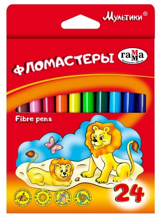 

Фломастеры Гамма Мультики, 24 шт. (180319_07), Мультики