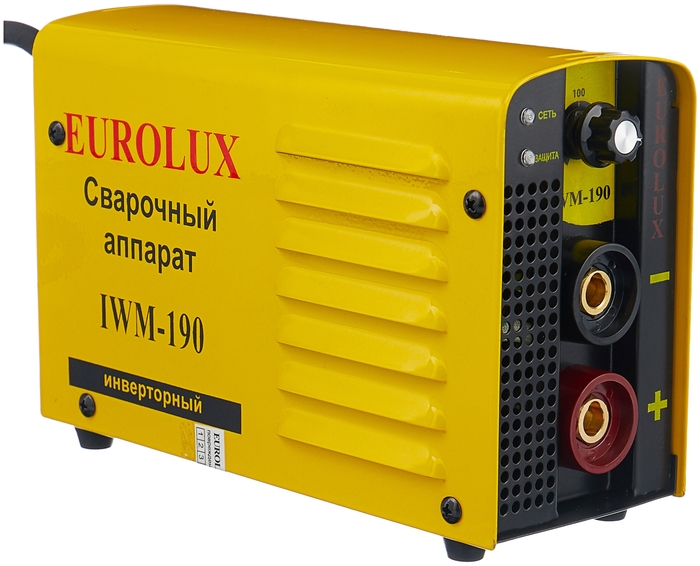 

Сварочный аппарат EUROLUX IWM190, MMA, инверторный, MMA (10A-190A), 160В-260В (65/27), IWM190