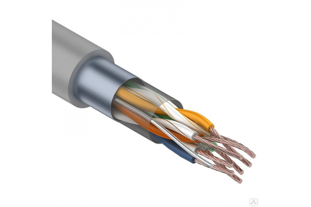 Витая пара FTP кат5e 4 пары CU 305м внутренний многожильный серый REXANT 01-0145 17700₽