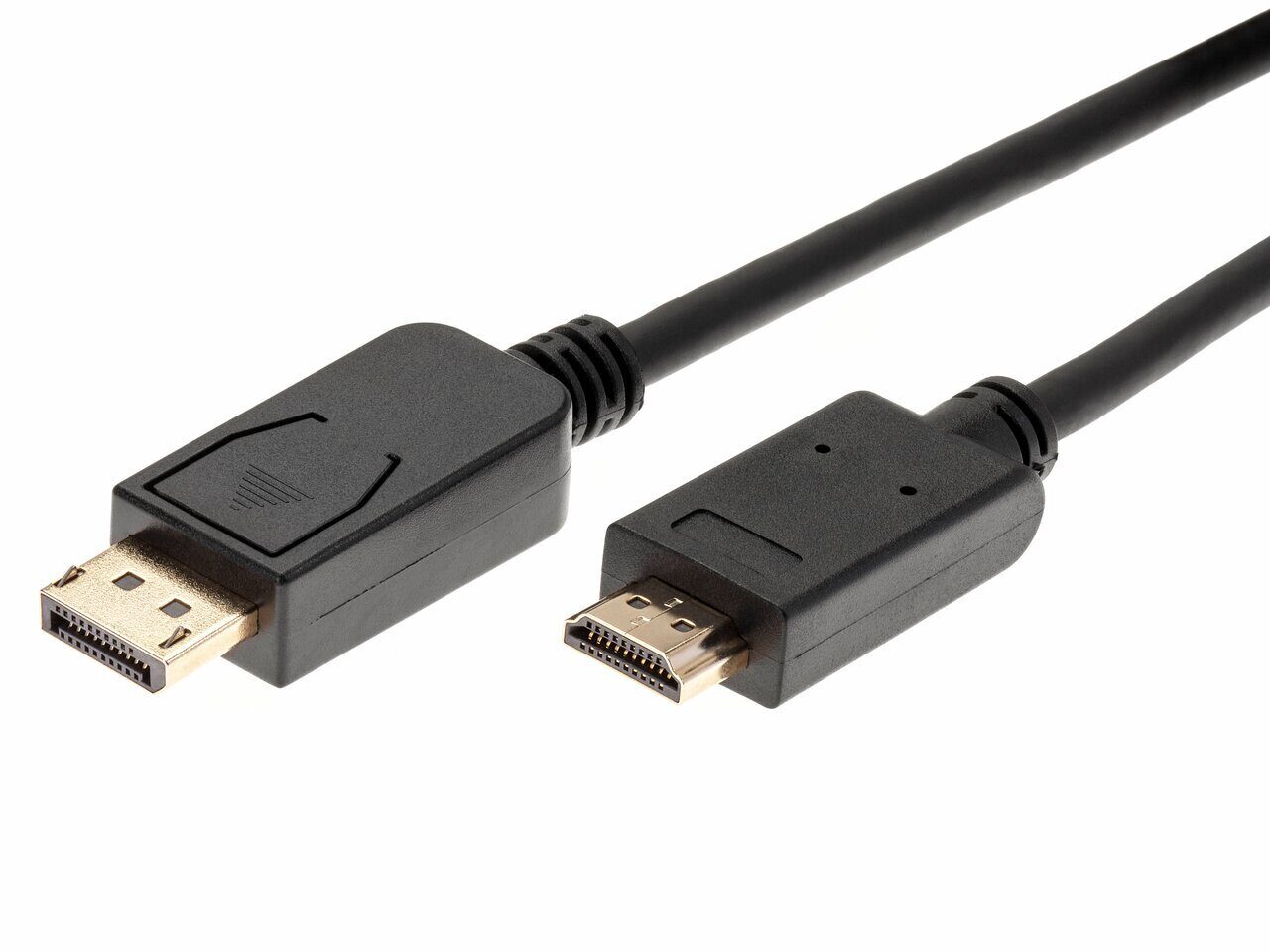 Кабель DisplayPort(20M)-HDMI(19M) 4K, 1.8м, черный AOpen (ACG609-1.8M) - фото 1